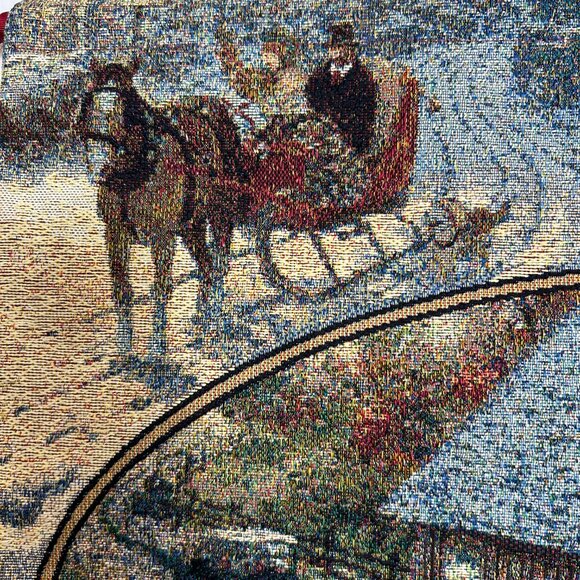 Thomas Kinkade Wall Hanging Tapestry Country Memories Song of Solomon Horses Rod - Picture 9 of 11